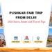 Pushkar Fair 2026 trip from Delhi by Urbania van, featuring the Pushkar camel fair, Rajasthan desert scenery, and road trip travel views.